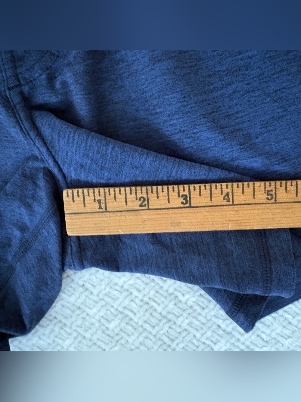 Men's Shorts Navy Heathered MicroKnit Drawstring Athletic Active SZ: M 5” Inseam - Picture 9 of 9
